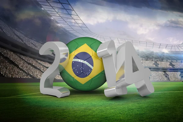 Composite image of brazil world cup 2014 — Stock Photo, Image