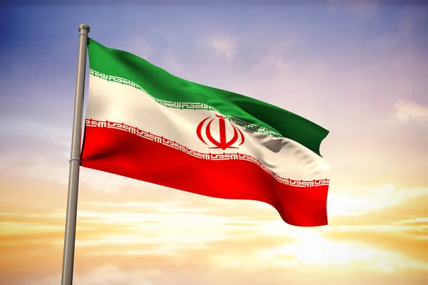 Composite image of iran national flag — Stock Photo, Image