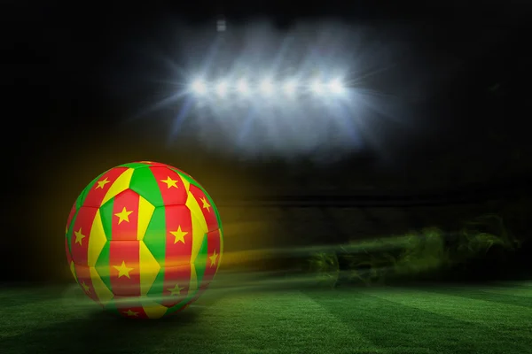 Football in cameroon colours — Stock Photo, Image