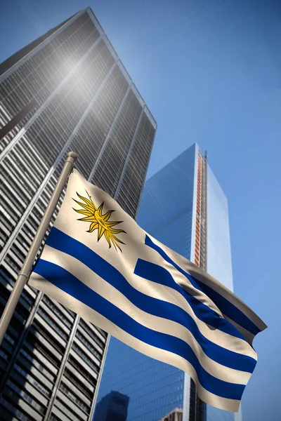 Composite image of uruguay national flag — Stock Photo, Image