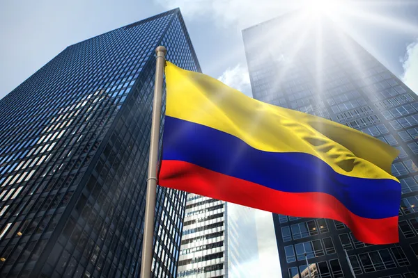 Kompozit kép Kolumbia zászlaja — Stock Fotó