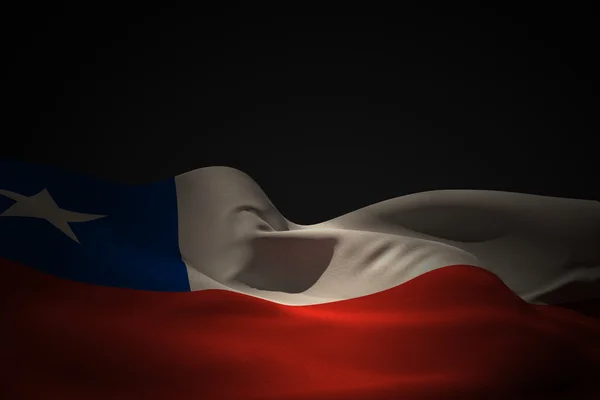 Imagem composta da bandeira chile acenando — Fotografia de Stock