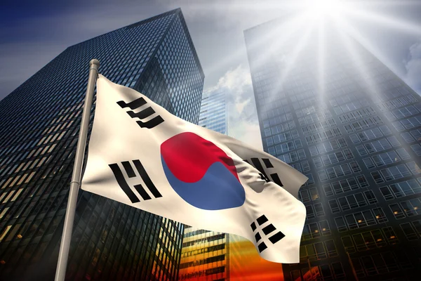 Immagine composita della bandiera nazionale della Corea del Sud — Foto Stock