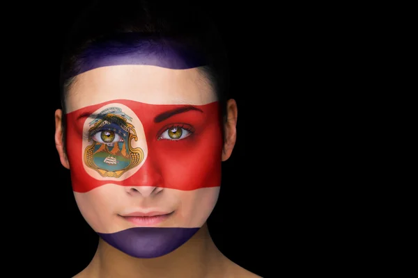 Composite image of costa rica football fan in face paint — Stock Photo, Image