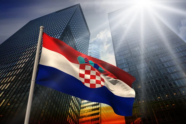 Immagine composita della bandiera nazionale croata — Foto Stock