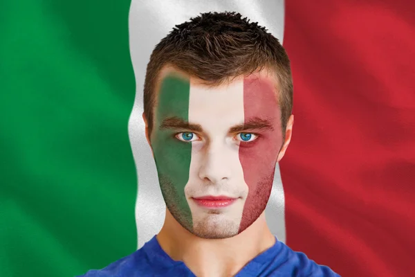 Włochy wentylator z facepaint — Zdjęcie stockowe