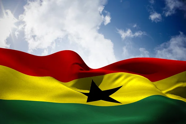 Imagen compuesta de la bandera de ghana ondeando —  Fotos de Stock