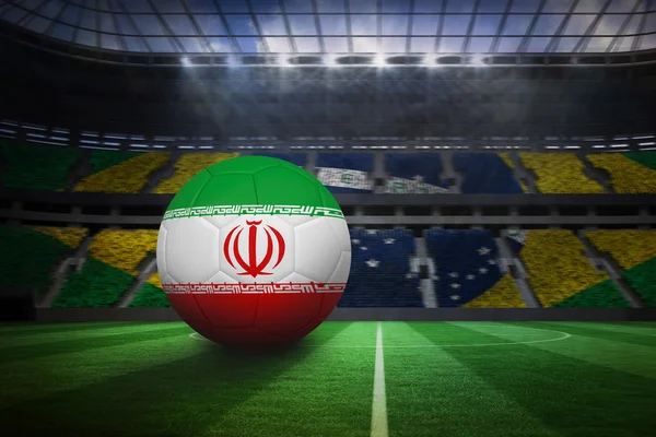 Football in iran colours — Stock Photo, Image