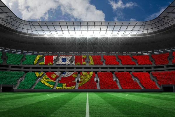 复合图像的数字化生成的葡萄牙国旗 — 图库照片