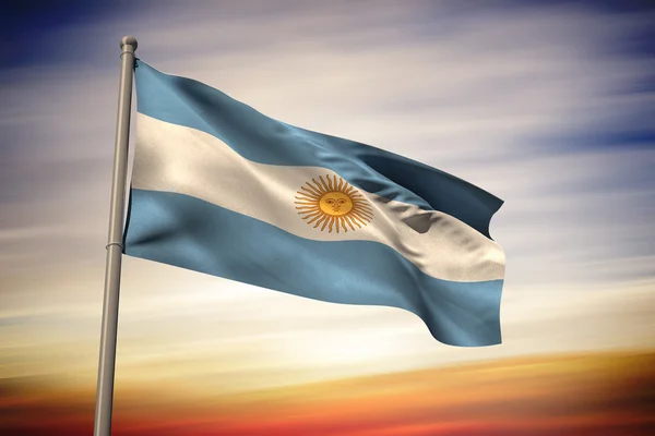 Composite image of argentina national flag — Stock Photo, Image