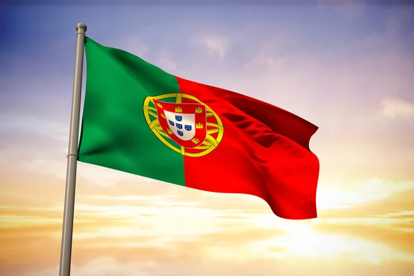 Imagem composta da bandeira nacional de portugal — Fotografia de Stock