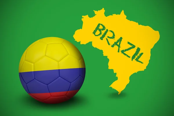 Composite image of football in colombia colours — Stock Photo, Image