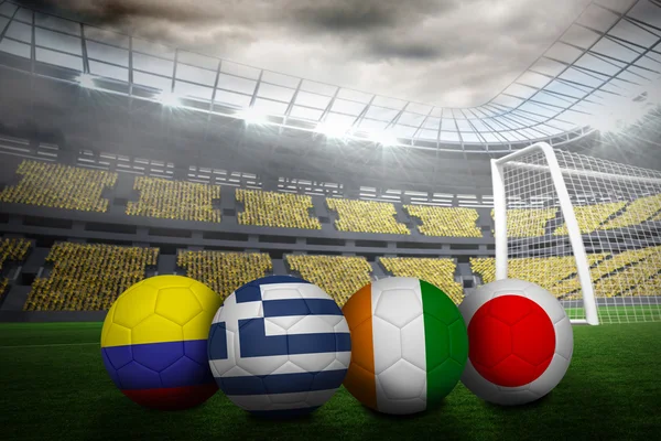 Group c world cup footballs — Stock Photo, Image