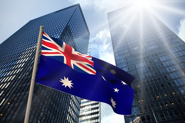 Zusammengesetztes Bild der australischen Nationalflagge — Stockfoto