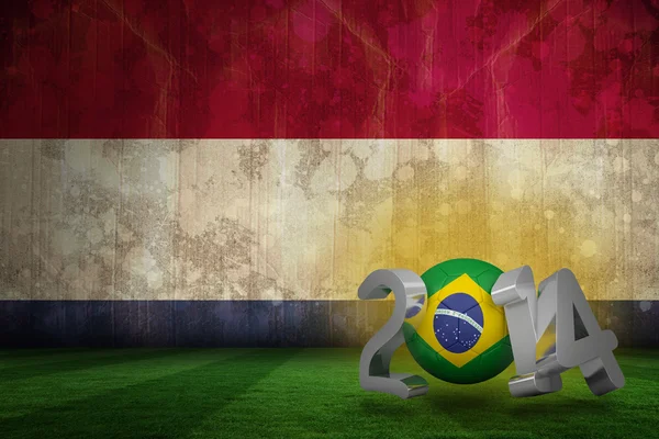 Composite image of brazil world cup 2014 — Stock Photo, Image