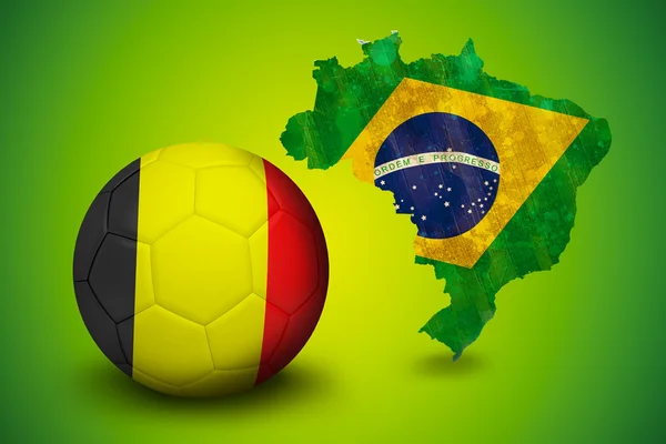 Composite image of football in germany colours — Stock Photo, Image