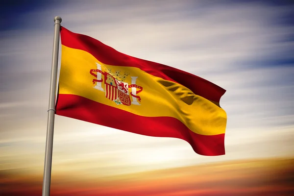 Imagen compuesta de bandera nacional de España — Foto de Stock