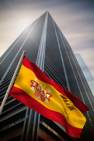 Immagine composita della bandiera nazionale spagnola — Foto Stock