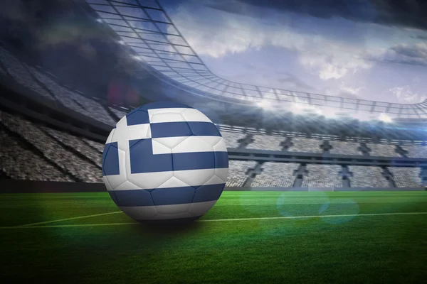 Football in greece colours — Stock Photo, Image