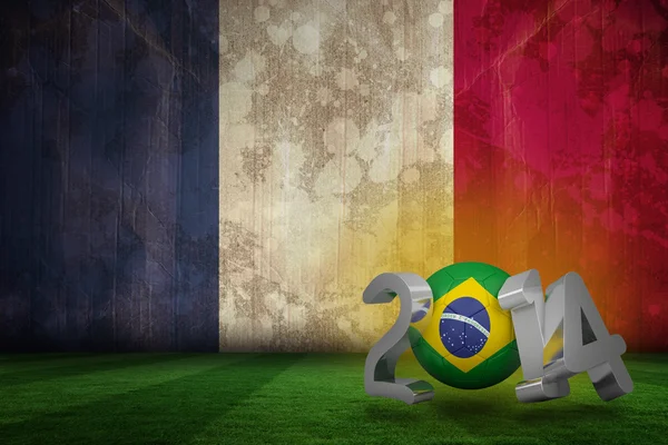 复合图像的 2014年巴西世界杯 — 图库照片
