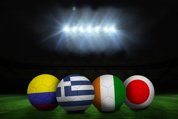 Group c world cup footballs — Stock Photo, Image