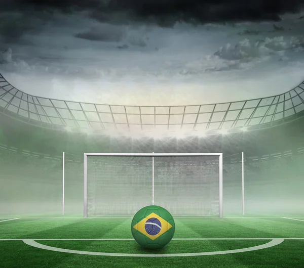 Football in brasil colours — Stock Photo, Image