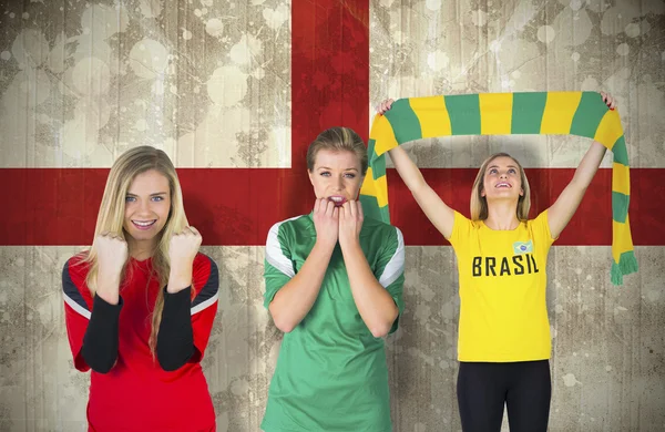 Various football fans — Stock Photo, Image