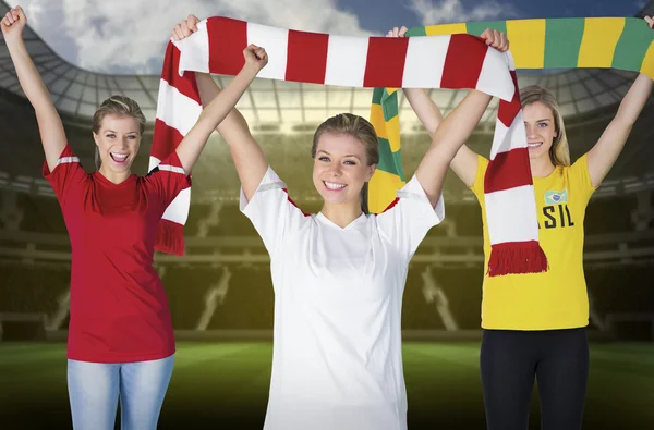 Various football fans — Stock Photo, Image