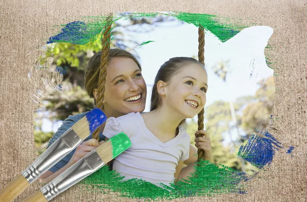 Mother and daughter in the park — Stock Photo, Image