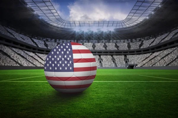 Composite image of football in america colours — Stock Photo, Image