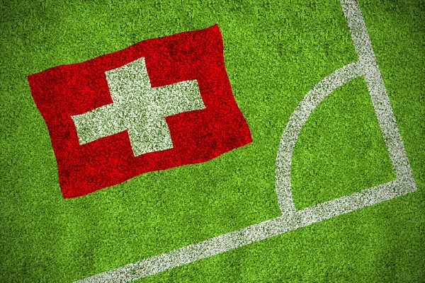 Composite image of switzerland national flag — Stock Photo, Image