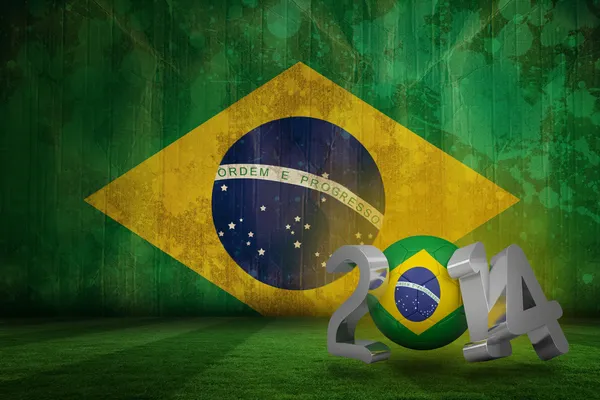 Složený obraz Brazílie mistrovství světa ve fotbale 2014 — Stock fotografie