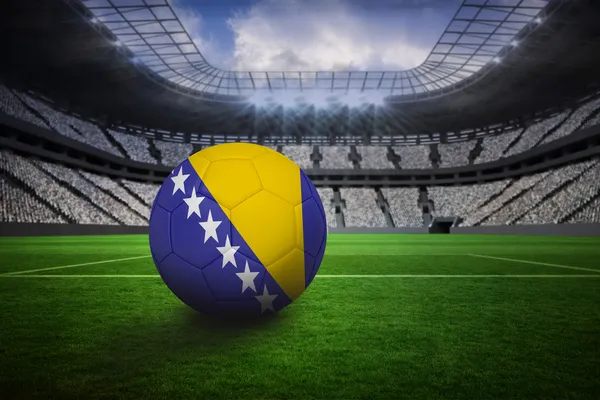 Football in bosnia and herzegovina colours — Stock Photo, Image