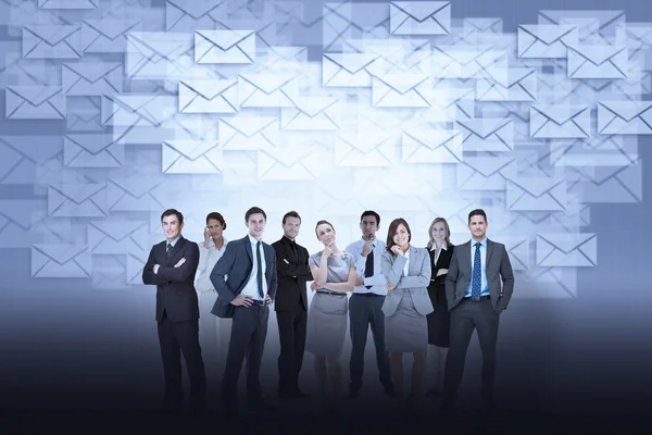 Group of business partners looking at camera — Stock Photo, Image