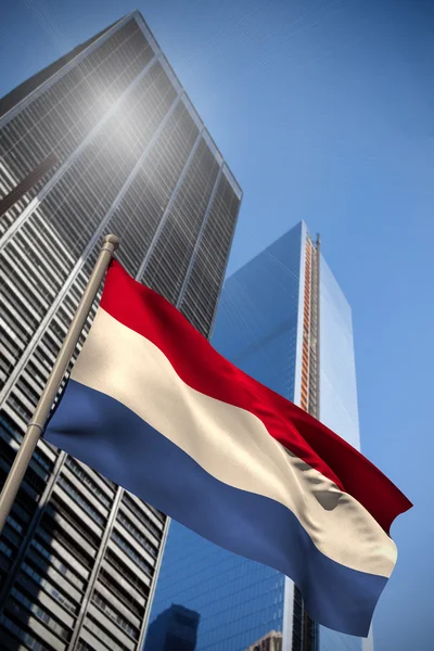 Composite image of netherlands national flag — Stock Photo, Image