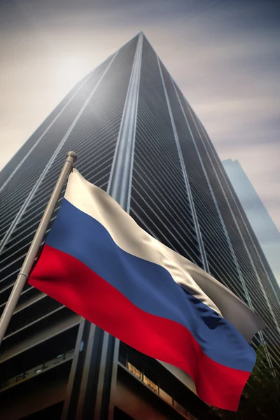 Kompozit kép Oroszország zászlaja — Stock Fotó