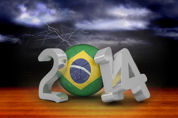 Samengestelde afbeelding van Brazilië world cup 2014 — Stockfoto