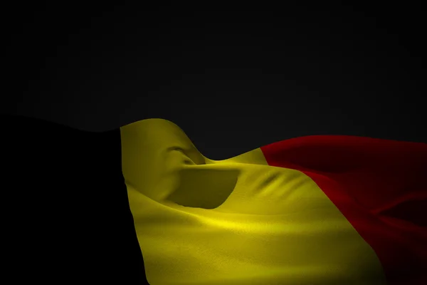 Belçika bayrağı sallayarak Birleşik resim — Stok fotoğraf