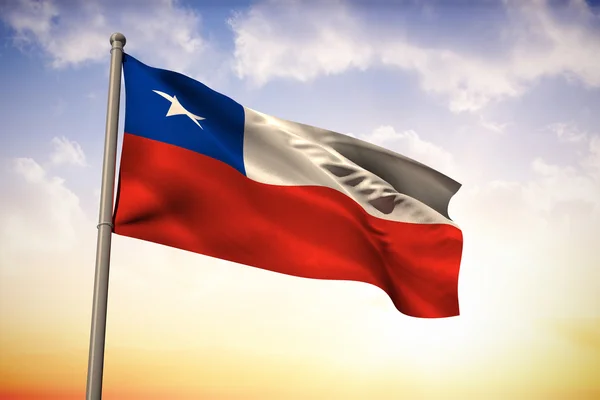 Imagem composta da bandeira nacional do chile — Fotografia de Stock