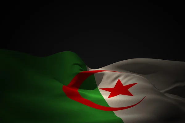 Image composite du drapeau d'algérie agitant — Photo