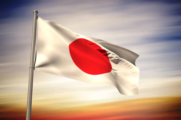 Imagen compuesta de la bandera nacional de Japón — Foto de Stock