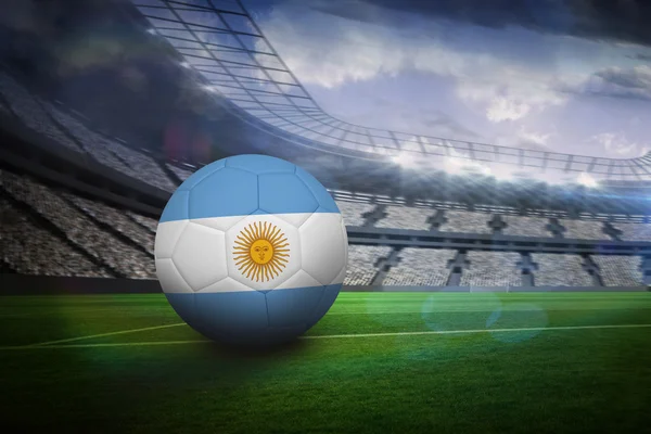 Футбол в аргентинских цветах — стоковое фото