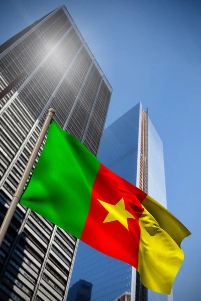 Composite image of cameroon national flag — Stock Photo, Image