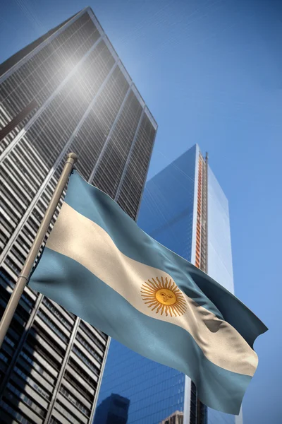 Composite image of argentina national flag — Stock Photo, Image