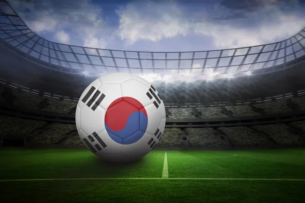 Fußball in südkoreanischen Farben — Stockfoto