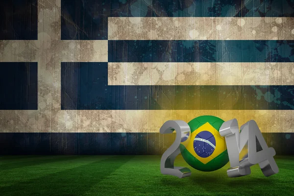 Samengestelde afbeelding van Brazilië world cup 2014 — Stockfoto