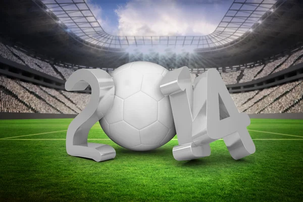 Image composite de la coupe du monde 2014 en blanc et gris — Photo