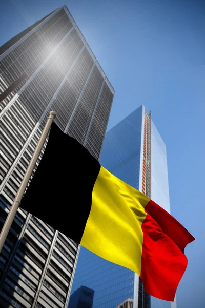 Imagem composta da bandeira nacional da Bélgica — Fotografia de Stock