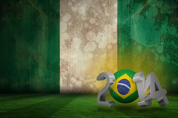 Samengestelde afbeelding van Brazilië world cup 2014 — Stockfoto