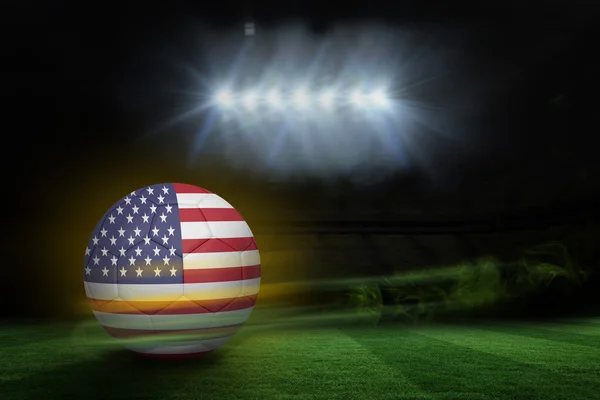 Fußball in amerikanischen Farben — Stockfoto